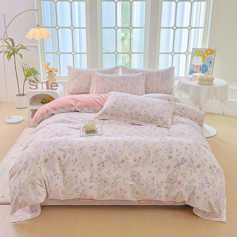 100% Cotton Duvet Cover Set Soft Skin Friendly Quilt Cover Durable All Season Bedding Single Or Set