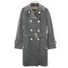Mackintosh Wool Trench Coat 32 Black X White Women Used