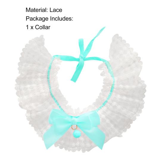 Ошейник для домашних животных с бантом, дышащий, стильный, кружевной ремешок для домашних животных