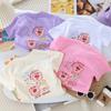 Pure Cotton Girls Short-sleeved T-shirt Summer New Style Baby Style Casual Top Children Cartoon Half-sleeved Summer Dress