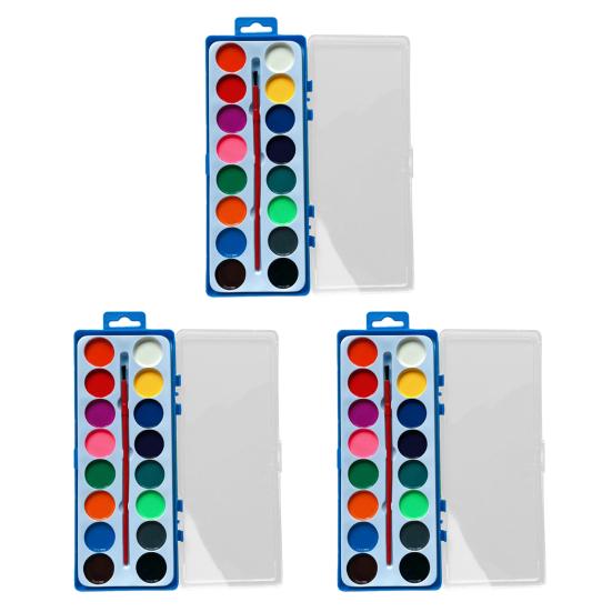 Набор акварельных красок в коробке для детей, смываемые акварельные краски с кисточкой, набор акварельных красок для начинающих, для путешествий, занятий, экскурсий