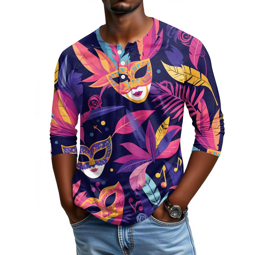 Мужской топ с рукавом реглан и рукавом три четверти