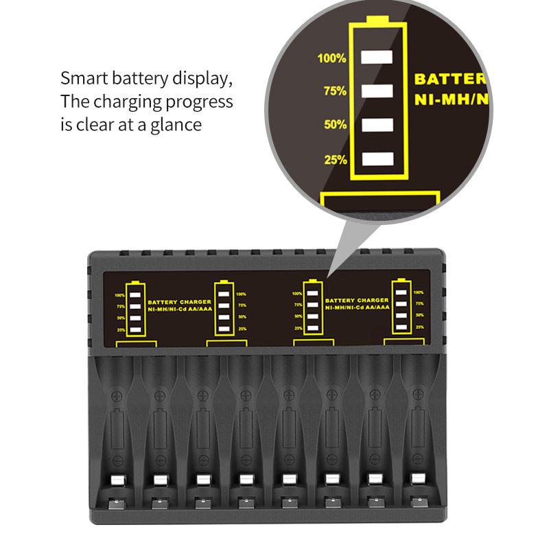 PUJIMAX Intelligent Battery Charger for 1.2V AA/AAA Ni-MH/Ni-Cd Batteries