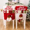 Santa Claus Snowman Christmas Seat Cover Cartoon Chair Protector Chair Back Covers Home