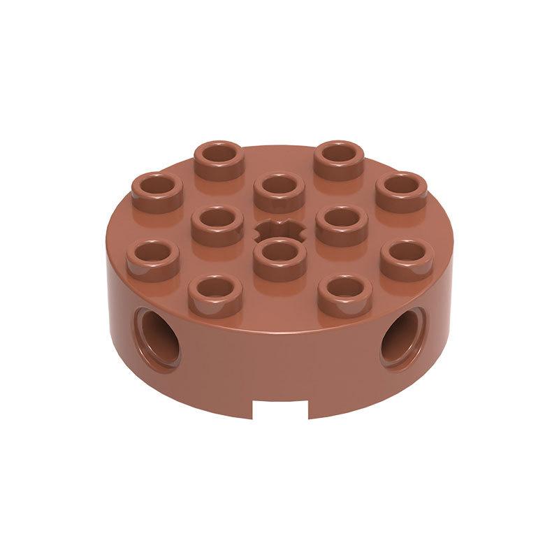 Non-Toxic 10Pcs 6222 Brick Round 4 X 4 With 4 Side Pin Holes And Center Axle Hole Compatible With 6222 Assembles Blocks Toys