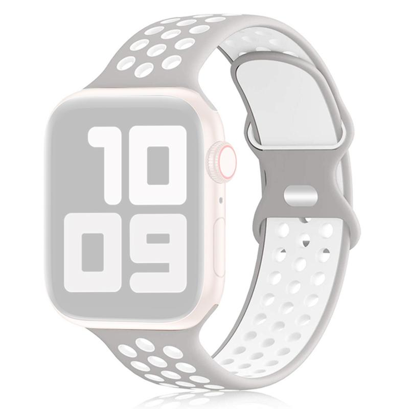 KALEBOL Для Apple Watch 10 46мм/Ultra 2/Ultra 49мм/9 8 7 45мм/SE (2023) SE (2022) SE 6 5 4 44мм/3 2 1 42мм Силиконовый ремешок для часов