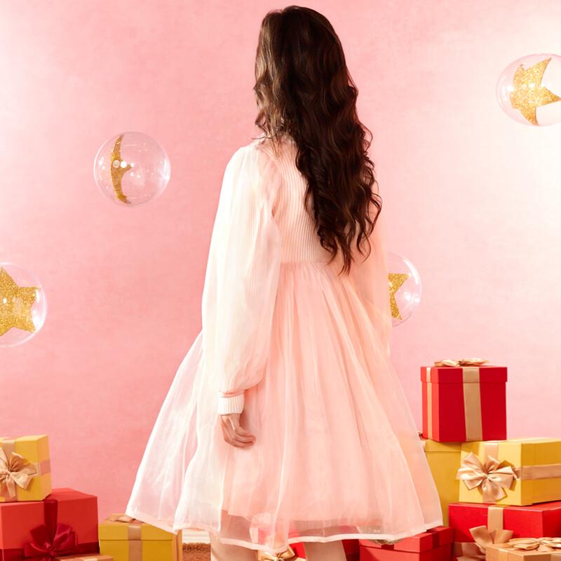 Girls' Traditional Chinese Style Embroidered Tulle Princess Dress