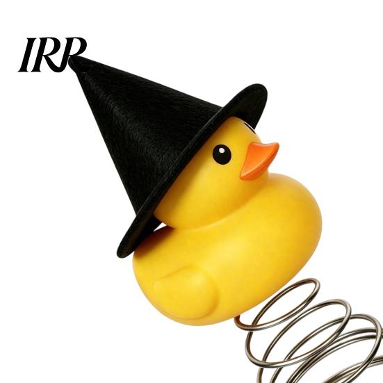 Pumpkin And Duck Decoration Halloween Tree Topper, Small Witch Topper Ornament with Holiday Metal Spring Base for Gothic Home Decor, Party Supplies