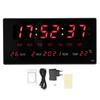 LED Digital Wall Clock Large Display Accurate Desktop Hanging Electronic Calendar Clock with Indoor