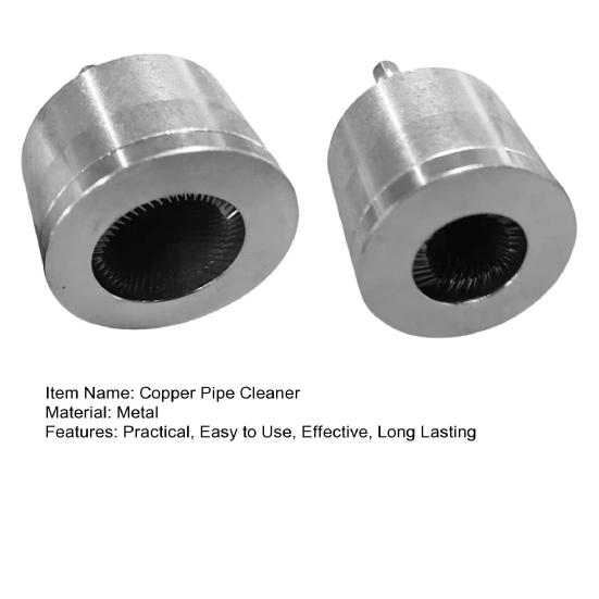 Copper Pipe Cleaner Full Metal Drill Tube Cleaning Brush Rustproof Corrosion Resistant Copper Tube Pipe Cleaning Brush Tool