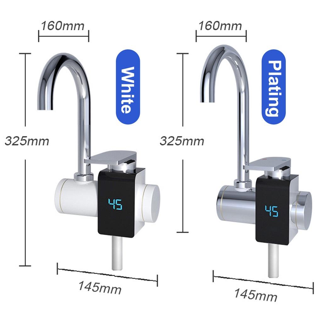 220V Electric Kitchen Water Heater Tap Instant Hot Water Faucet Heater Cold Heating Faucet Tankless Instantaneous Water Heater 3000W