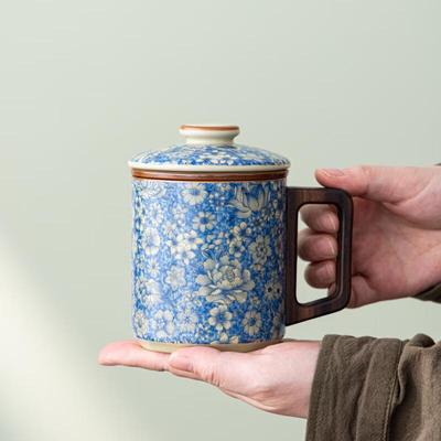 Керамическая кружка для чая De Ou Starlight Blue и White