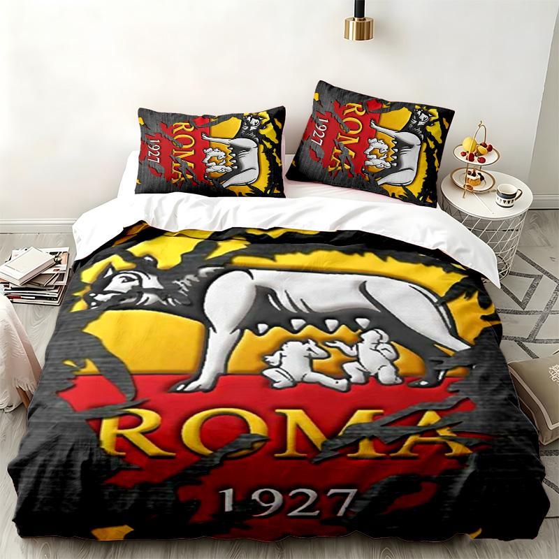 A.S Roma 3pc set Perfect for bedroom use Comfortable bedding set includes a duvet cover and two pillowcases Ideal birthday or Christmas gift