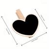 50PCS Creative Wooden Clip Valentine's Day Love Small Blackboard Mini Notes Sealing Crafts Decoration