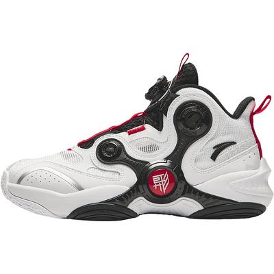 Баскетбольные кроссовки Kids Asymmetrical 4.0, удобные, универсальные, нескользящие, износостойкие, средней высоты, детские баскетбольные кроссовки White Black 312431121-1