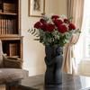 Abstract Shape 3D Couple Flower Vase Black Flower Holder Lovers Ornament Sculpture  Bedroom