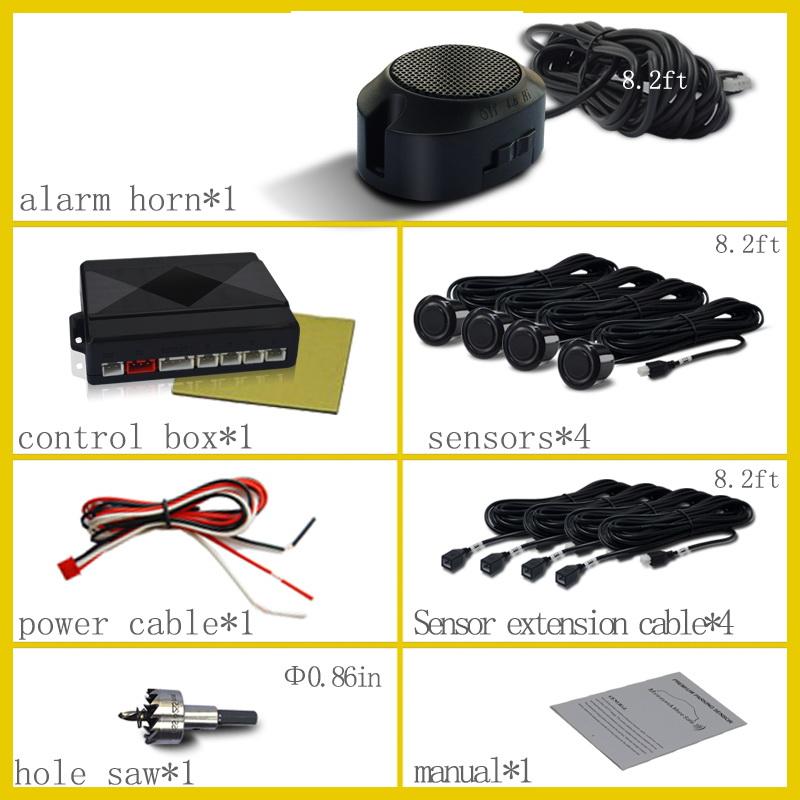 Профессиональный комплект датчиков парковки спереди автомобиля, система помощи водителю парктроника, громкость зуммера, регулируемая, универсальная