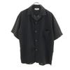 BLUE PORT Short Sleeve Open Collar Shirt L Black Men's Used