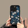 Синий фон белая хризантема чехол для мобильного телефона iPhone15 Apple 16promax 11/12/13/14 всесторонний XS/XR мягкий 78