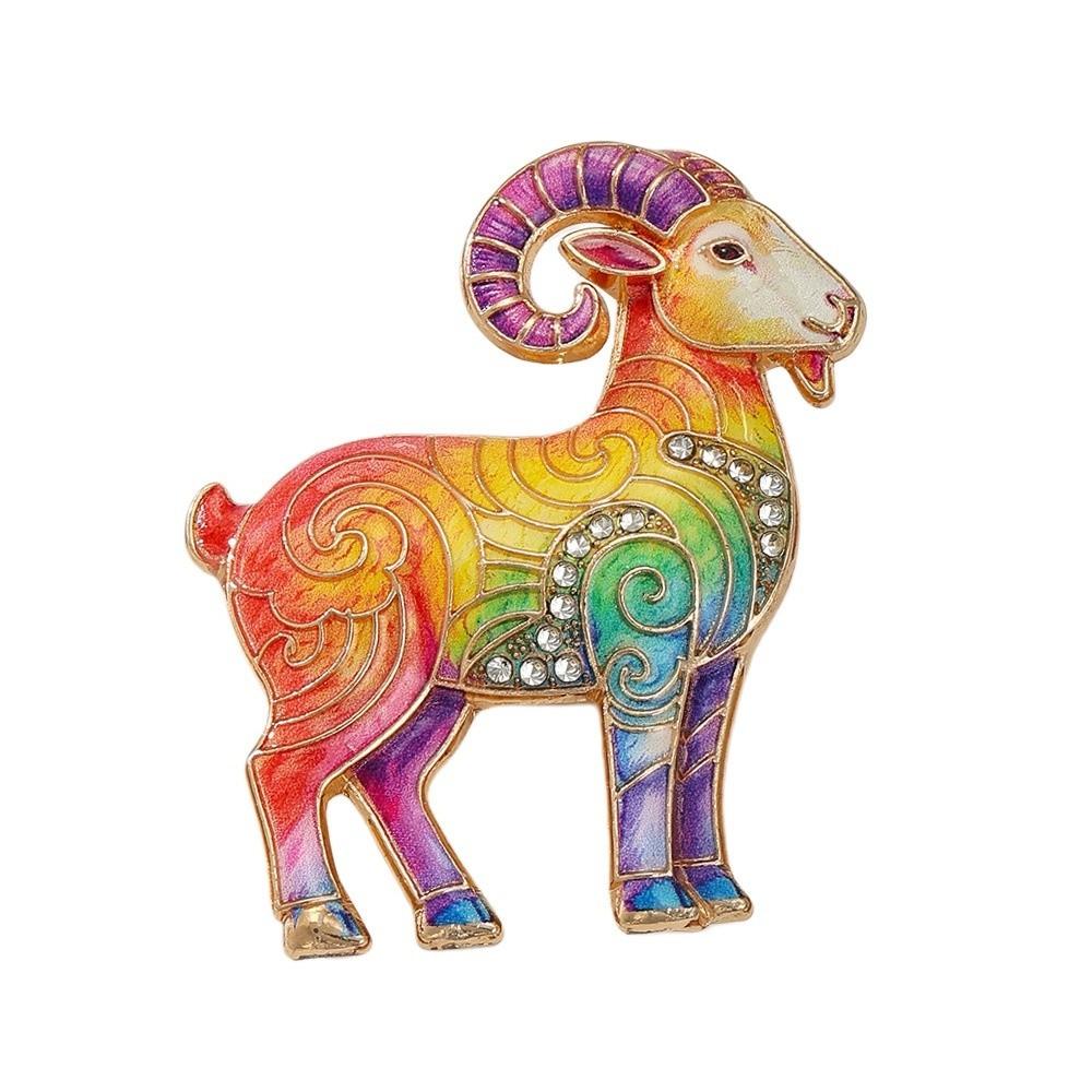 Metal Sheep Brooch Vintage Lady's Suit Brooch Trendy Brooch Pins Cloth Accessories