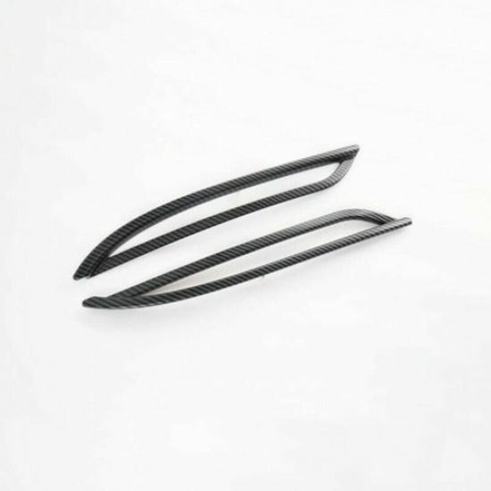 For Tesla Model Y 2020-2022 2PCS Carbon Fiber Rear Fog Lamp Light Cover Trim