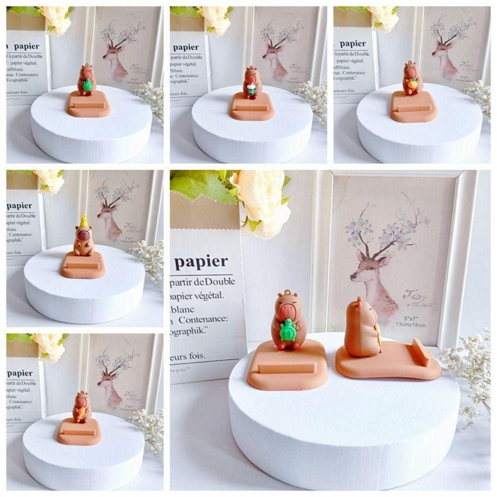 Держатель телефона в виде животного Капибара из ПВХ, настольный кронштейн для мобильного телефона, подставка для телефона в виде дельфина, смартфон