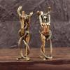 Solid Brass Women And Snake Furniture Ornaments Living Room Desk Tea Pet Brass Crafts Bronze Miniatures Decoration