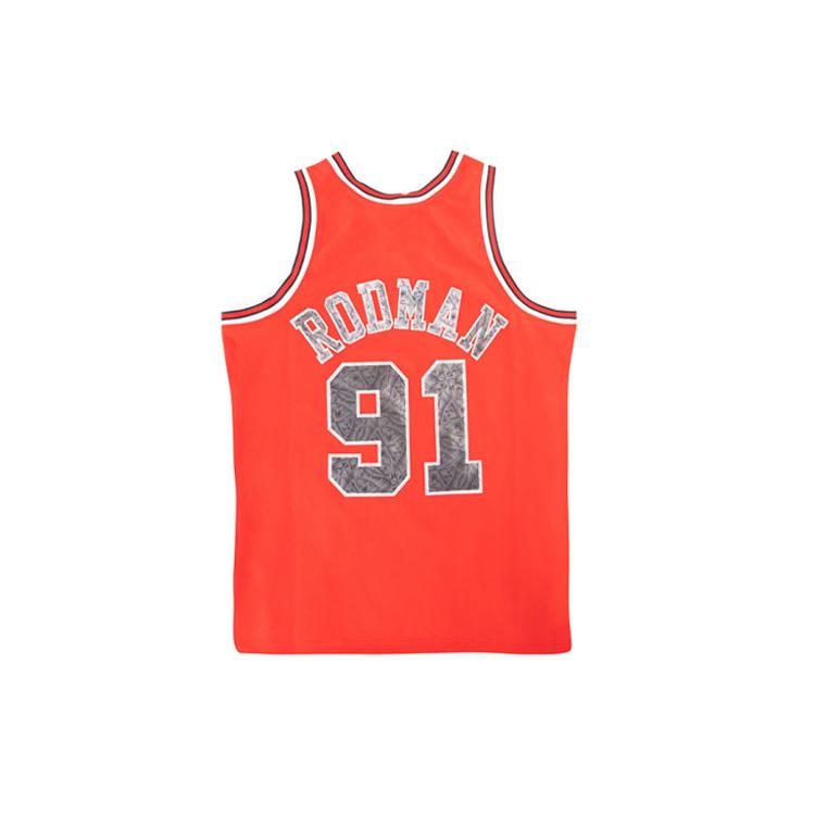 Mitchell & Ness Баскетбольная майка Мужская Красная SMJY1202-CBU97DRDRED1
