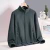 Polar Fleece Stand Up Collar Jacket for Men's Outdoor Leisure with Thick Fleece and Warm Jacket, Fashionable and Versatile Top