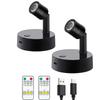 USB Rechargeable LED Spotlight with Remote Control, Backlight, Showcase Lighting, Ceiling Lighting, Adjustable Angle, Wall Lighting, Indoor Spotlight