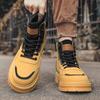 Mens Boots Casual Shoes Winter Platform Leather Designer Luxury Chelsea Cowboy Outdoor Work Safety Ankle Sneakers 2025