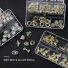 1Box Mix Styles 3D Luxury Jewelry Nail Art Rhinestone Gems Gold Metal Alloy Butterfly Nail Charms DIY Shiny Diamond Decorations