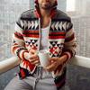New Versatile Autumn And Winter Cardigan Men'S Retro Knitted Sweater Jacket Long Sleeved Heavy Jacquard Sweater