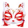 Japanese Mask Half Face Hand-painted Cat Fox Mask Anime Demon Slayer Masquerade Halloween Festival Cosplay Prop