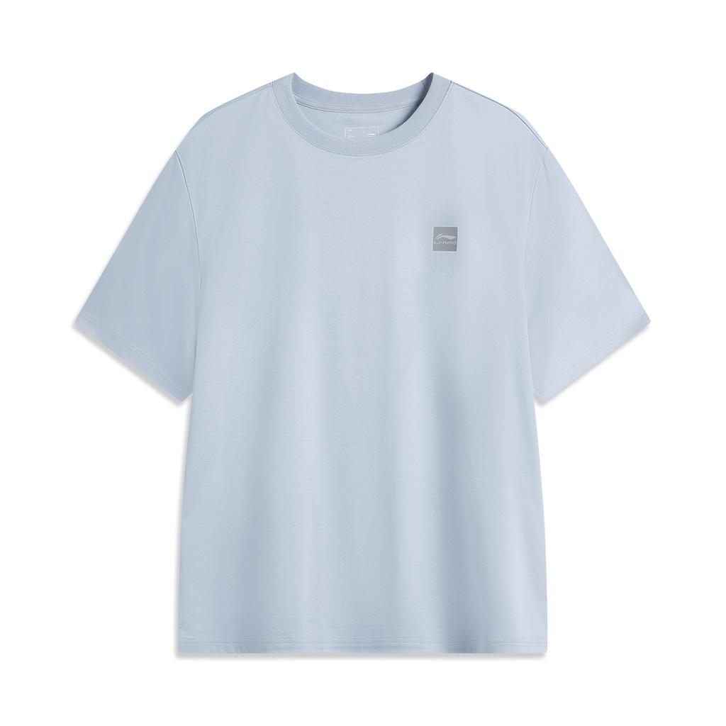 Li Ning Sports Lifestyle Series Solid Color Breathable Versatile Loose Short Sleeve T-Shirt Unisex T-Shirt Gray AHSVB91-10