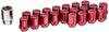 RAYS Duralumin Lock Nut Set for L32 M12 X Red 74020001103RD & 5H, 1.5, Anodized,