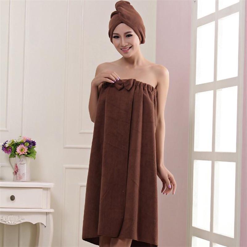 Bath Towel Fiber Bow Bath Towel With Shower Cap Bath Towel Set Antibacterial Anti-Mite Bath Towel