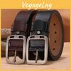 Genuine Stylish Men Leather Belt With Square Alloy Buckle For Daily Office Wear