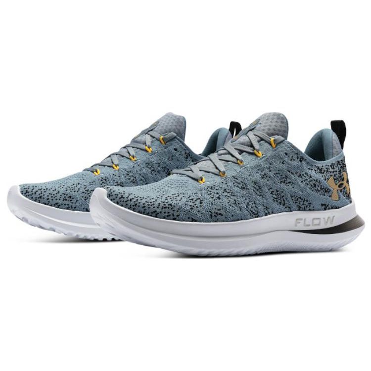 Under Armour Кроссовки для бега Flow Velociti 3 Мужские Синий Гранит Tahoe Золотой 3026117-302