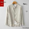 Men's Chinese Style Linen Long Sleeve Tang Suit Shirt Jacket