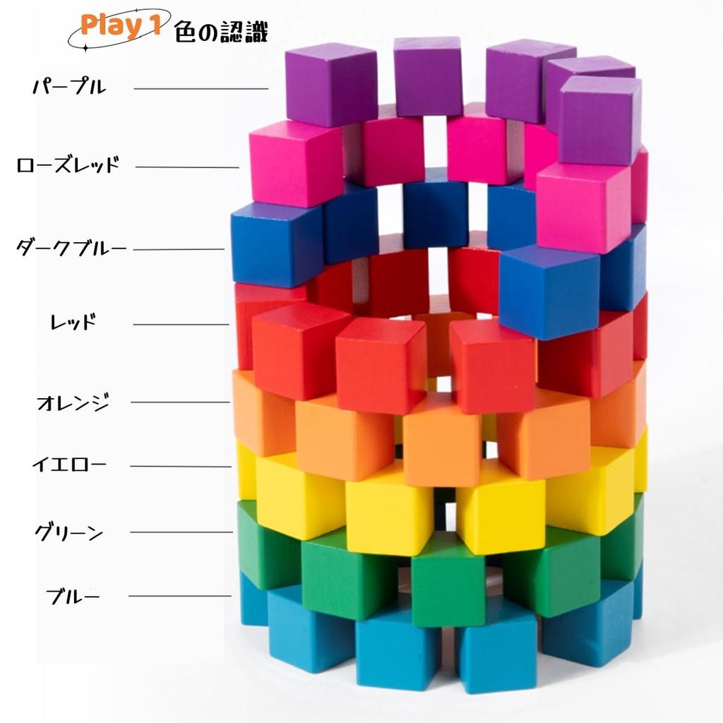 Bajoy Building Brain Educational Spatial Mathematics 3D Wooden 80 PCS Large 40 Themed Wooden Storage Case Gift for Ages 3 and Up for Elementary School