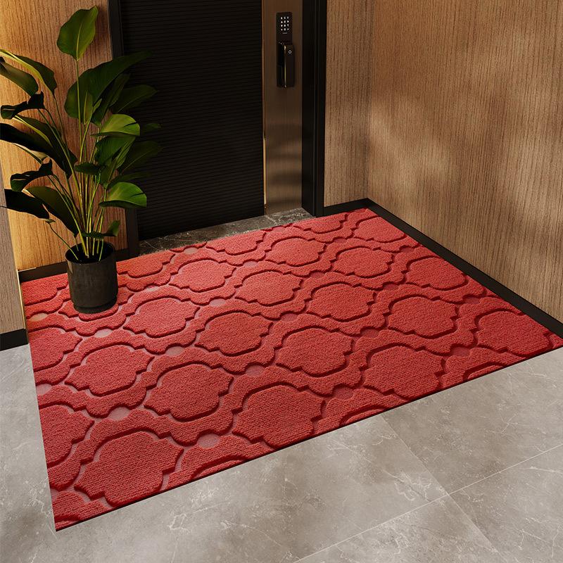 Высококачественный красный коврик для пола виллы, дверной коврик, утолщенный уличный нескользящий коврик для входа в дом