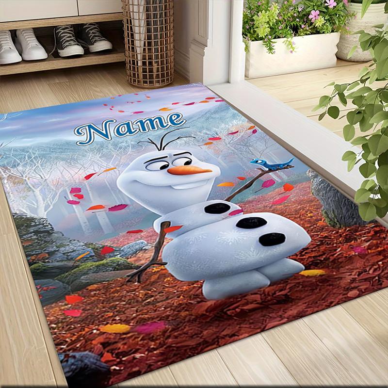 Custom Name Frozen Sisters Embrace Carpet Rug Customizable Soft Washable Anti-Slip Home Living Room Sofa Mats Personalized Rug. 0909282