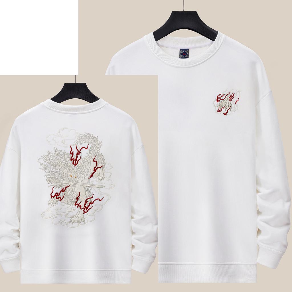 Толстовки мужские с круглым вырезом модные печатные толстовки с длинным рукавом свободные бархатные толстовки топы повседневные