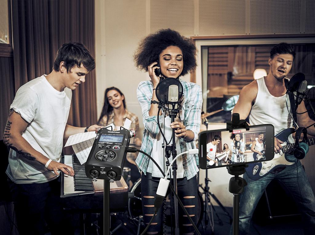 TASCAM 4ch Linear PCM Recorder с USB Audio Interface Handy Recorder USB Microphone Youtube ASMR High Resolution DR-40X 24/96