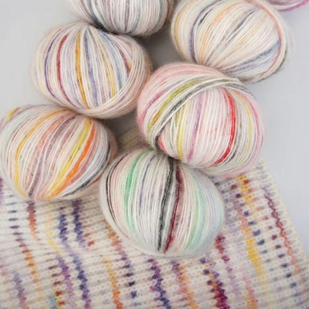 50g/roll Space Dyed Wool Yarn 150M Hand Knitted Yarn Colored Wool Yarn  For Sweaters and Scarves