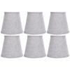6PCS Fabric Lampshade Silvery Grey E14 Lamp Shade Table Lamp Ceiling Lamp Shade for Hotel Living