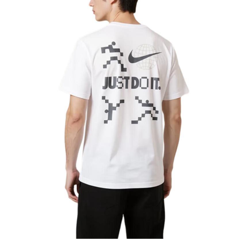 Nike Футболки Мужские Белые С Круглым Вырезом Средней Посадки FV3766-094