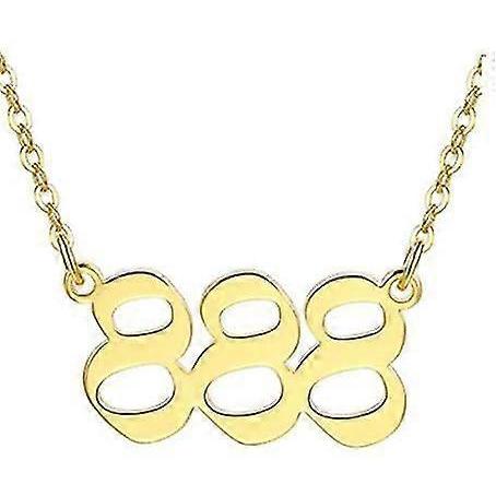 Guldplterat halsband nglanummer 888 betydelse gva sprituell