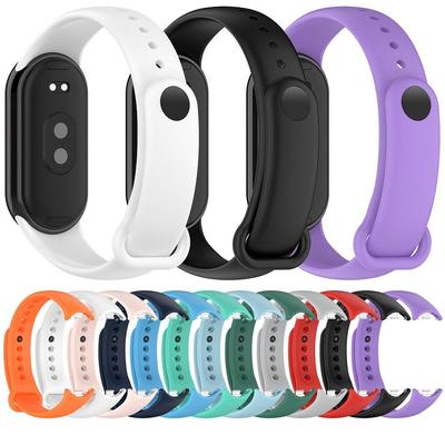 Мягкий силиконовый ремешок для браслета, сменный ремешок для Xiaomi Mi Band 8, 7, 6, 5, 4, 3, ремешок для часов, сменный умный браслет, аксессуары